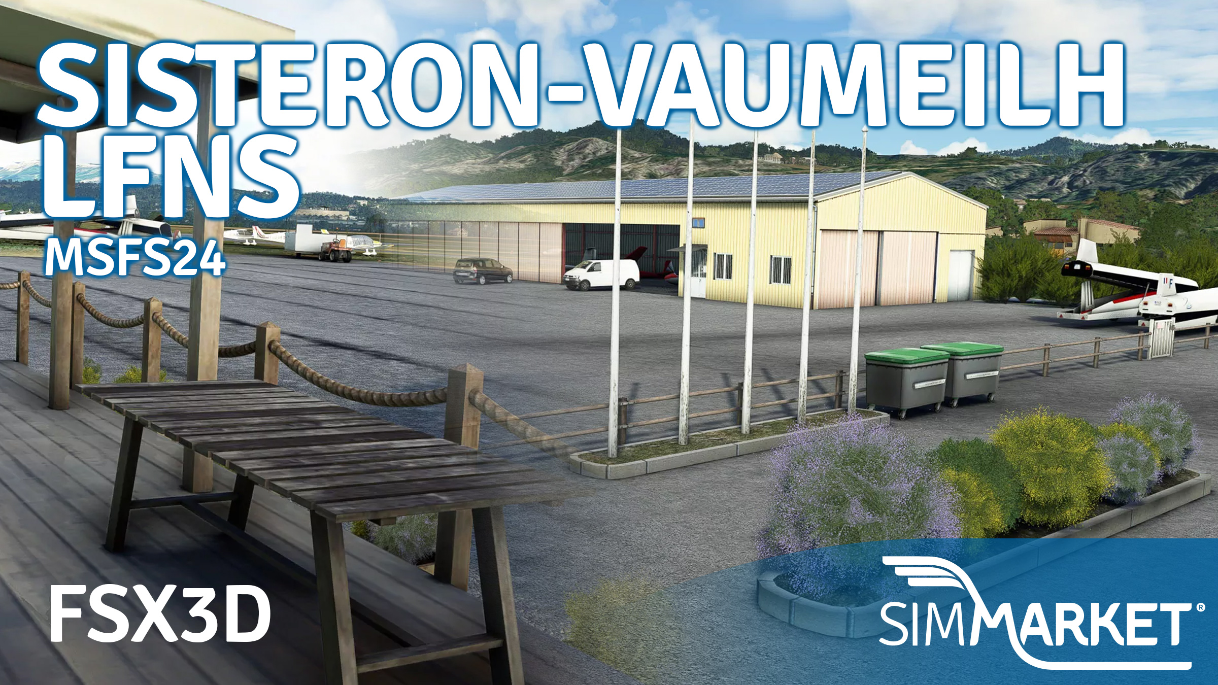 FSX3D releases Sisteron-Vaumeilh LFNS for MSFS 2024