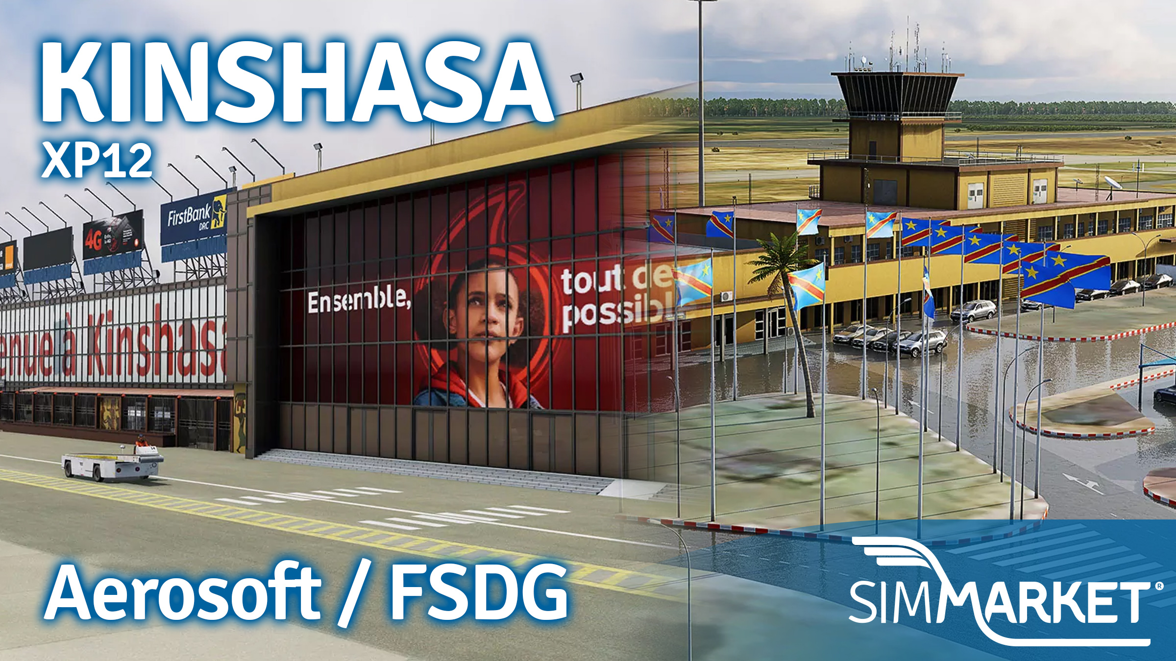 Aerosoft and FSDG Release Kinshasa International Airport (FZAA) for X-Plane 12