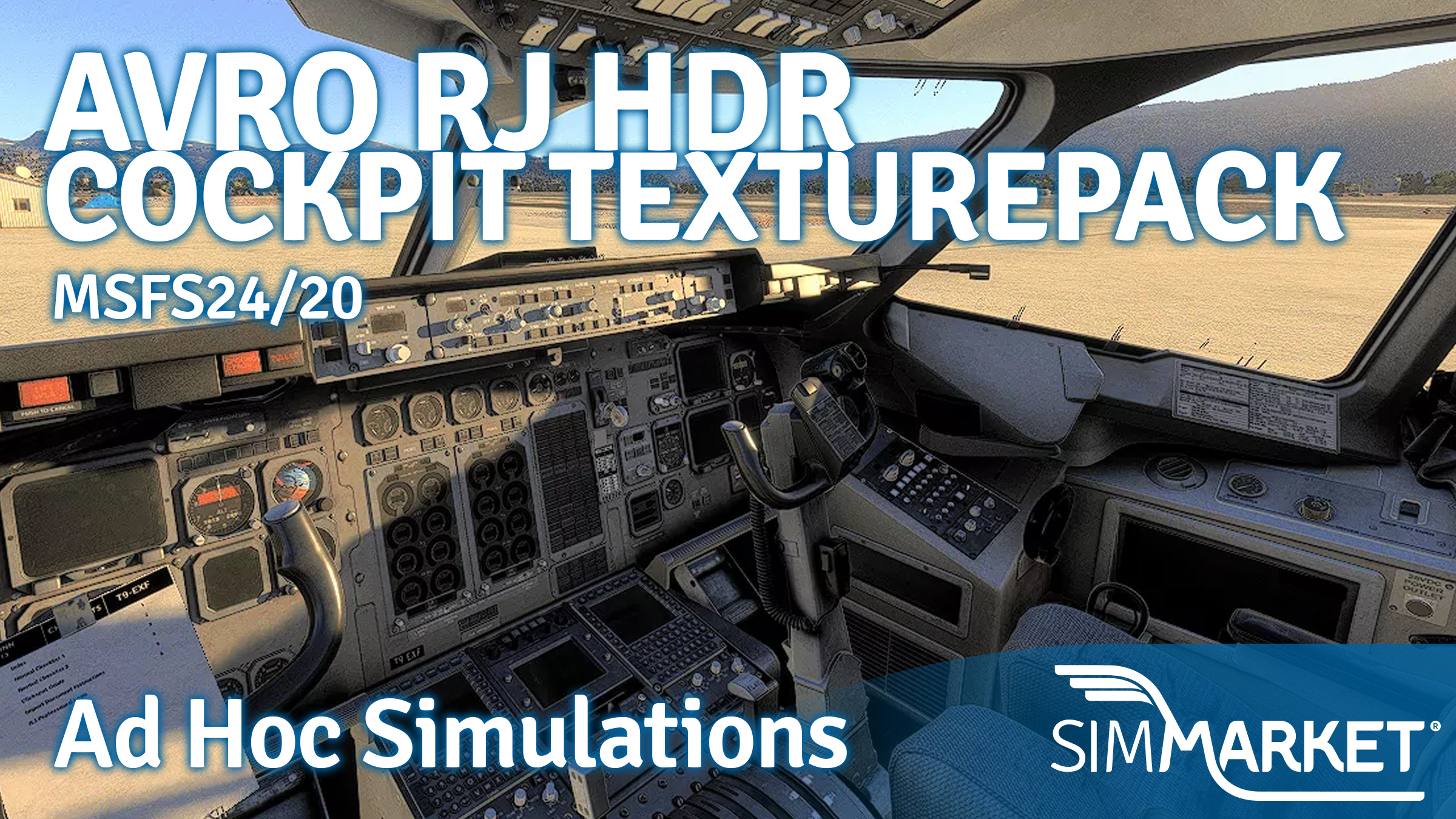 Ad Hoc Simulations – Avro RJ Receives HDR Cockpit Textures for MSFS24/20