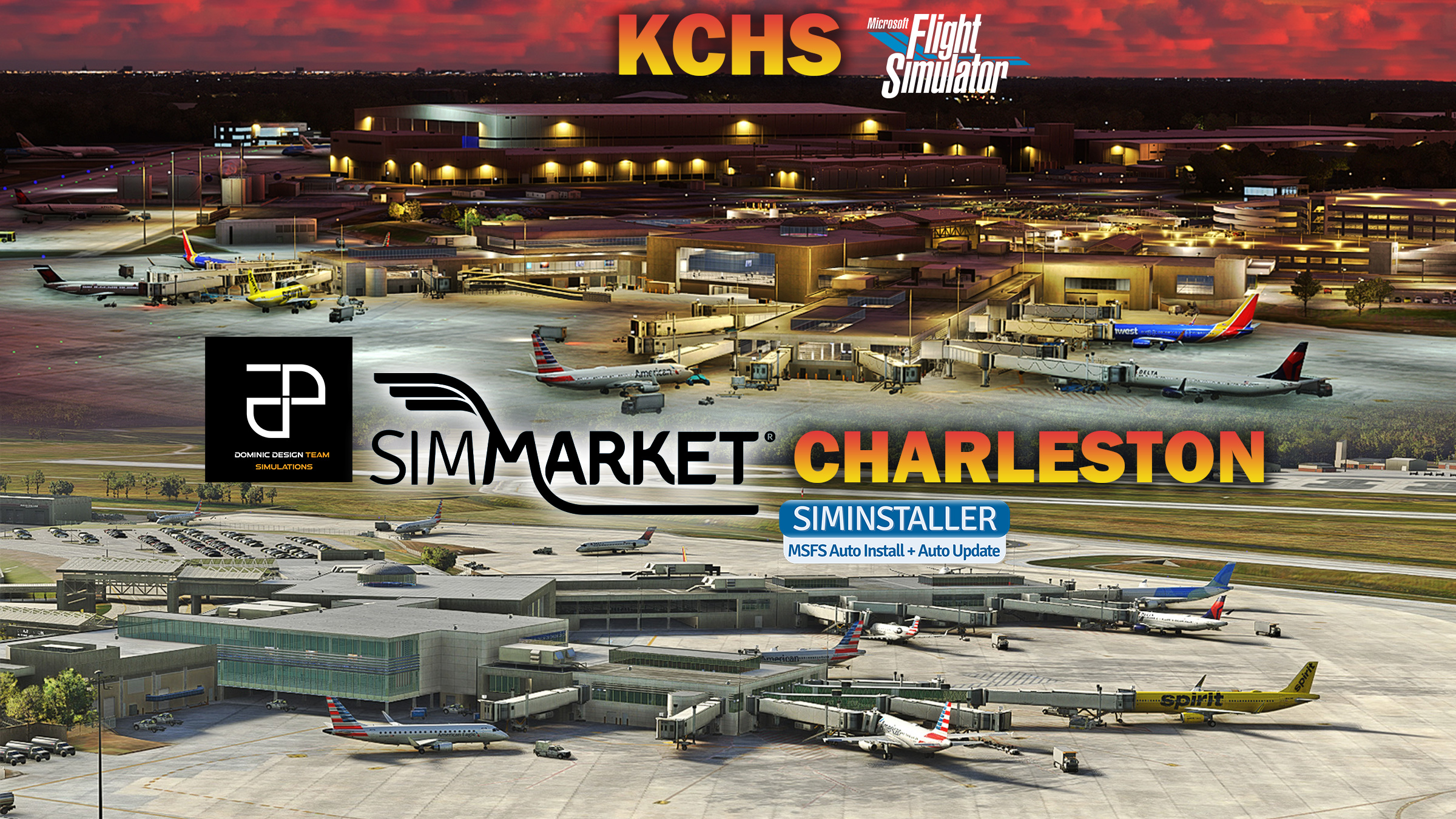 DominicDesignTeam Releases KCHS Charleston v1.4 Update for MSFS 2020 and 2024